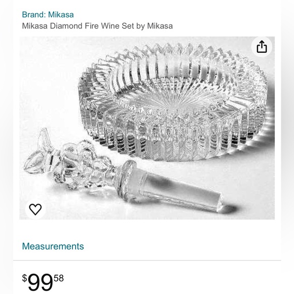 Mikasa Diamond Fire Wine set. - Picture 3 of 3